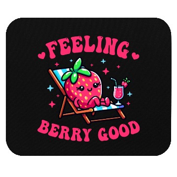Discover Feeling Berry Good Funny strawberry Mouse Pads