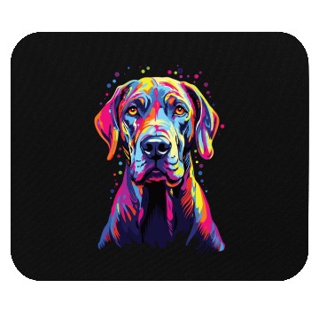 Discover Watercolor Colorful Great Dane Mouse Pads