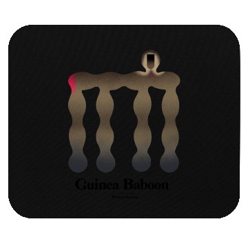 Discover Bold monkey print "Guinea Baboon" Mouse Pads