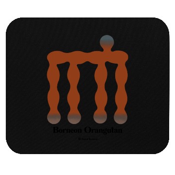 Discover Bold monkey print "Borneo Orangutan" Mouse Pads