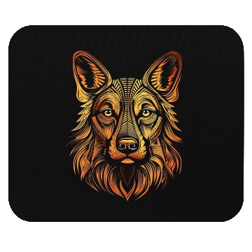 Discover German Shepherd Funny Dog Street Art Comic Pet Mouse Pads