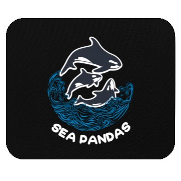 Discover Sea Panda Orca Wild Panda Bamboo Mouse Pads