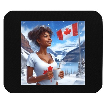 Discover Canadian Winter Snow in Banff Canada Mouse Pads