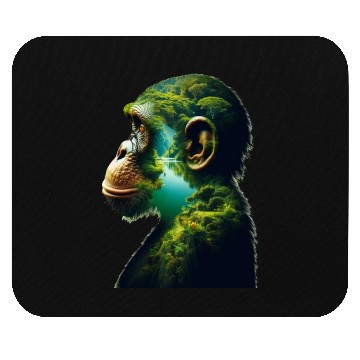 Discover Nature in Chimpanzee Body Mouse Pads