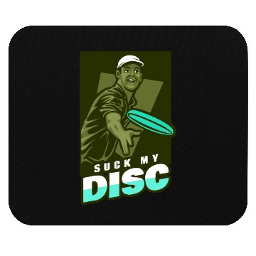 Discover Disc Golf Tournament Suck My Disc Boy Mouse Pads