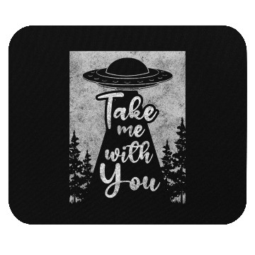 Discover Alien Spaceship Saucer Planet Mouse Pads