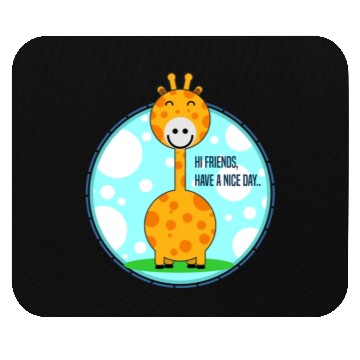 Discover The Fat Giraffe Mouse Pads