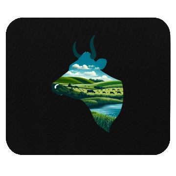Discover Nature in Cow Pattern Mouse Pads