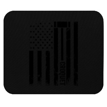 Discover Croquet US Flag Croquet Player Mouse Pads
