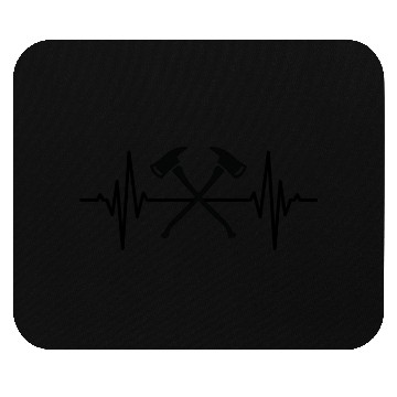 Discover Firefighter Axe Heartbeat Mouse Pads