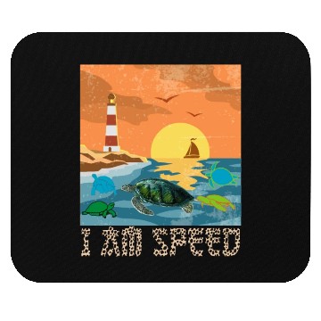 Discover Leopard Sunset Turtle I Am Speed Animal Turtle Sea Mouse Pads