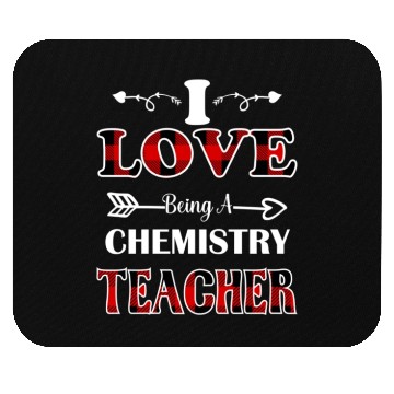 Discover Chemistry Teacher valentines day red plaid28 Mouse Pads