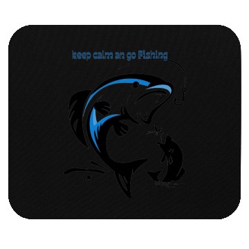 Discover keep calm and go fishing Mouse Pads