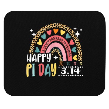 Discover Happy Pi Day Leopard Rainbow Math Teacher Mouse Pads