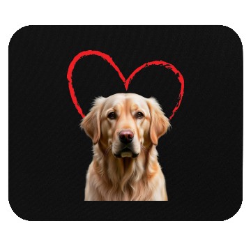 Discover Golden Retriever Embraced by Love Knows No Bounds Mouse Pads