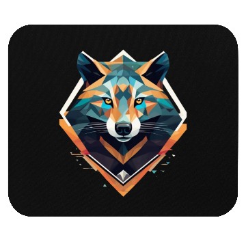 Discover animal Low-Poly fox art Rules Mouse Pads