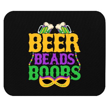 Discover Beer Beads Boobs Mardi Gras Carnival Mouse Pads