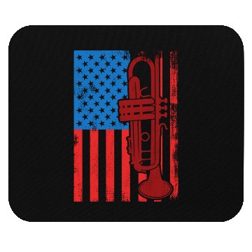 Discover US Patriotic Trumpet Player Mouse Pads