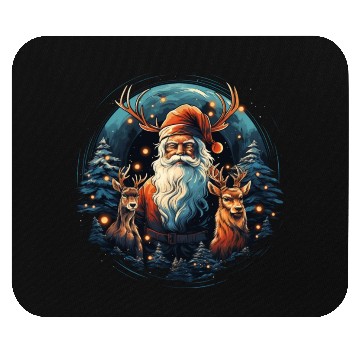 Discover Santa Claus and his reindeer Mouse Pads