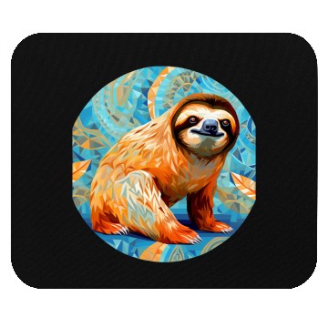 Discover Mosaic Mandala Sloth Mouse Pads