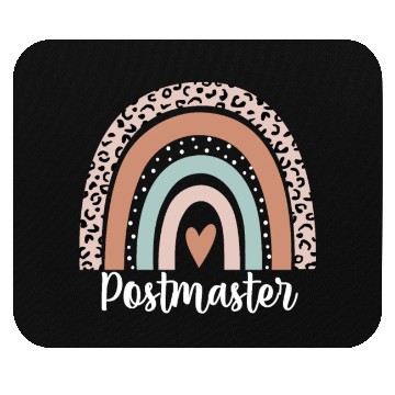 Discover Postmaster Rainbow Leopard Funny Postmaster Mouse Pads
