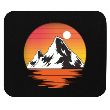 Discover Retro Vintage Sunset Mountains Nature Mouse Pads