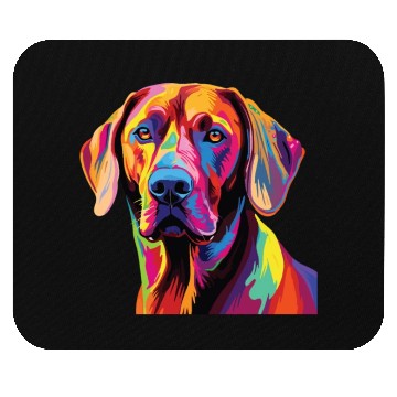 Discover Watercolor Colorful Rhodesian Ridgeback Mouse Pads