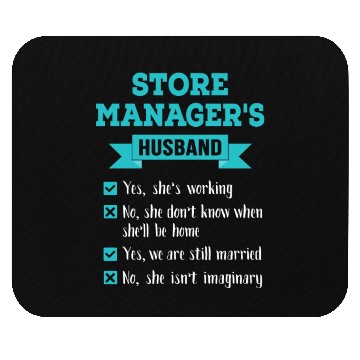 Discover Store Manager's Husband Checklist Awesome Gift Mouse Pads