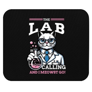 Discover Girls Lab Calling Science Funny Lab Cat Laboratory Mouse Pads