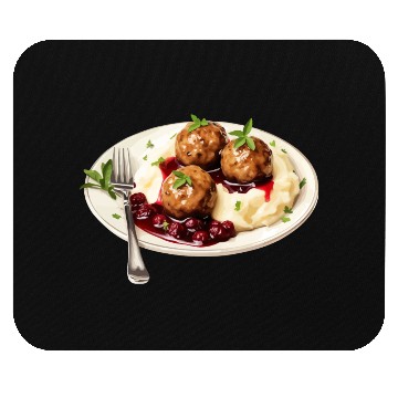 Discover Swedish Meatballs Served With Mashed Potatoes and Mouse Pads