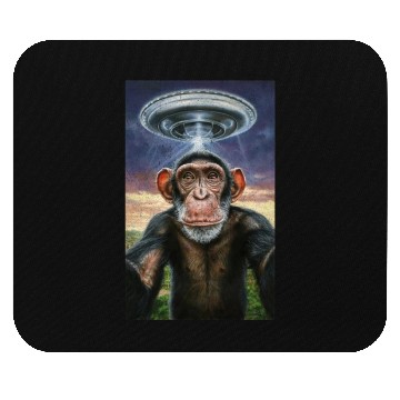 Discover FUNNY SELFIE MONKEY WITH ALIEN Mouse Pads