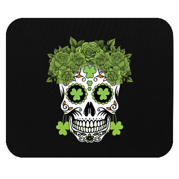 Discover St Patrick's Day Dia De Los Muertos Shamrock Mouse Pads