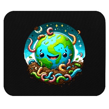 Discover Worm Farming Earthworm Gardener Vermiculture Mouse Pads