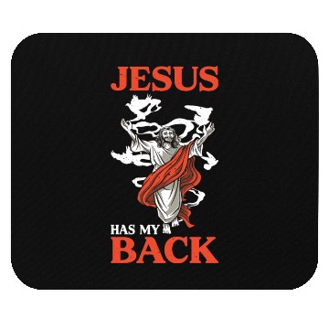 Discover Jesus Has My Back 16 Mouse Pads