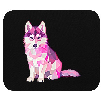 Discover Pink Wolf Cute Baby Wolf Mouse Pads