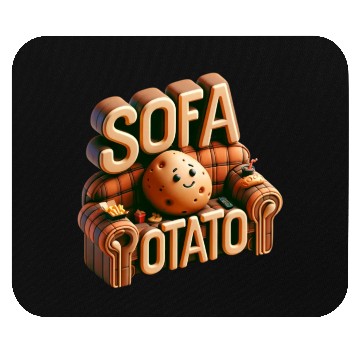 Discover Couch Potato Humor 3D Illustration Mouse Pads