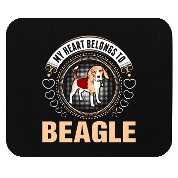 Discover My Heart Belongs To Beagle Dog Mouse Pads
