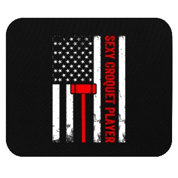 Discover Sexy Croquet Player US Flag Croquet Player Mouse Pads
