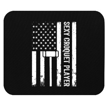 Discover Playing Croquet US Flag Sexy Croquet Player Mouse Pads