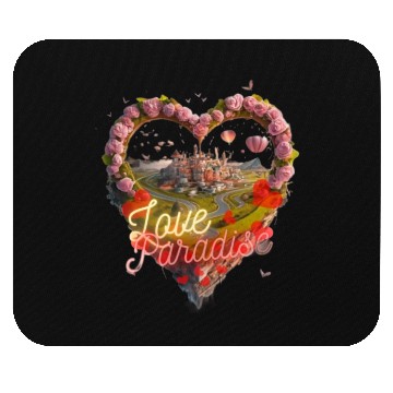 Discover Floating Romance - Love Paradise Island Mouse Pads