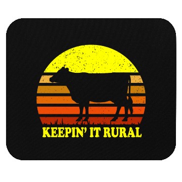 Discover Keepin' It Rural Cow Farming Mouse Pads