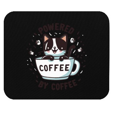 Discover CAT - POWERED BY COFFEE Mouse Pads