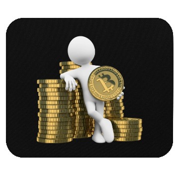 Discover 3D White People Bitcoin Mouse Pads