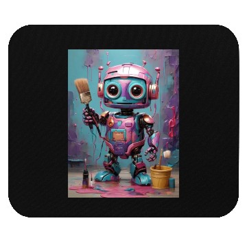 Discover robot Mouse Pads