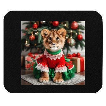 Discover Lion Christmas Mouse Pads