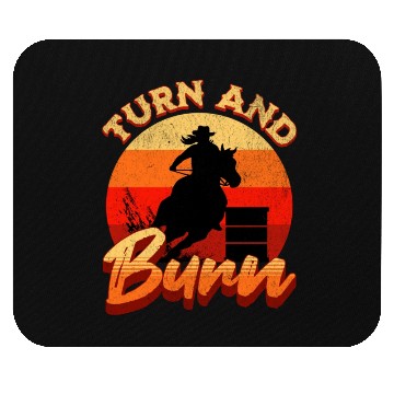 Discover Turn and Burn Barrel Racing Mouse Pads