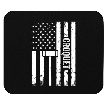 Discover Croquet Player Croquet US Flag Croquet Mouse Pads