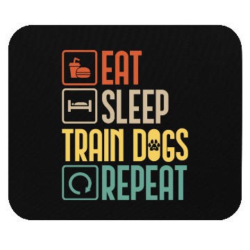 Discover Eat Sleep Train Dogs Repeat Pet Animal Lover Gift Mouse Pads
