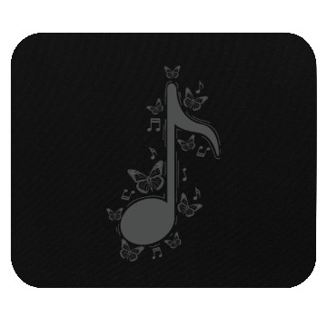 Discover Music Note with Butterflies Music Mouse Pads
