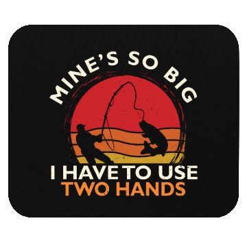 Discover Funny Fishing Mine's Big Use Two Hands Bass Fish Mouse Pads